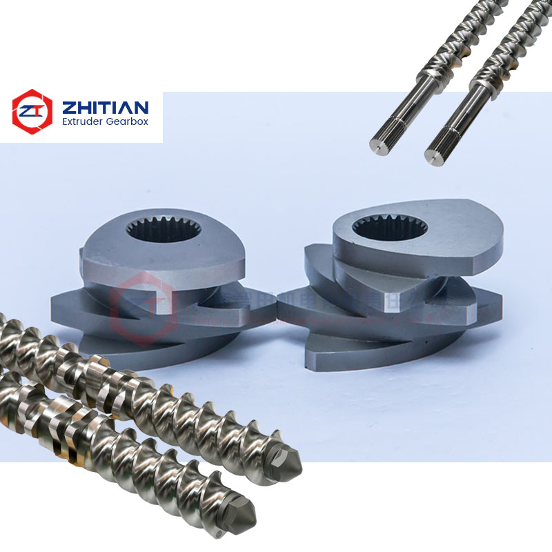 Modular Twin Screw Extruder Screw Elements for Compounding and Processing