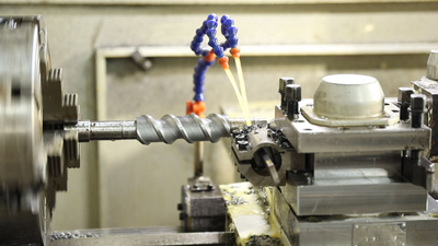 ZHITIAN twin screw extruder screw element machining workshop